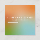 Esthetische holografische gradiënt sociale media p vierkante visitekaartje (Voorkant)