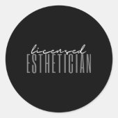 Esthetische huidverzorging ronde sticker (Voorkant)