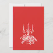 Esthetische Huwelijk handgetekende floral party Kaart (Achterkant)