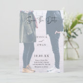 Esthetische huwelijksfoto  save the date (Staand voorkant)