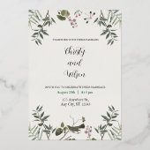 Esthetische huwelijksuitnodigingskaart folie uitnodiging (Voorkant)