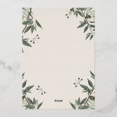 Esthetische huwelijksuitnodigingskaart folie uitnodiging (Achterkant)