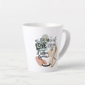 Esthetische illustraties, Girl's Coffee Latte Mok (Rechterhoek)