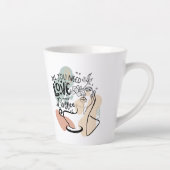 Esthetische illustraties, Girl's Coffee Latte Mok (Rechts)