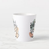 Esthetische illustraties, Girl's Coffee Latte Mok (Voorkant)