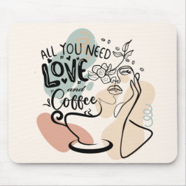 Esthetische illustraties, Girl's Coffee Muismat