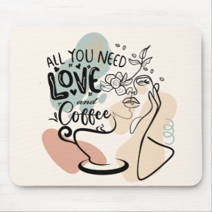 Esthetische illustraties, Girl's Coffee Muismat