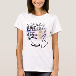 Esthetische illustraties, Girl's Coffee T-shirt
