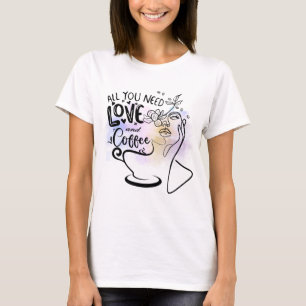 Esthetische illustraties, Girl's Coffee T-shirt