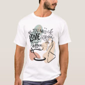 Esthetische illustraties, Girl's Coffee T-shirt (Voorkant)