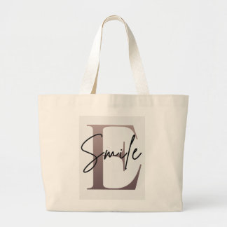 Esthetische initiële boodschappentas grote tote bag