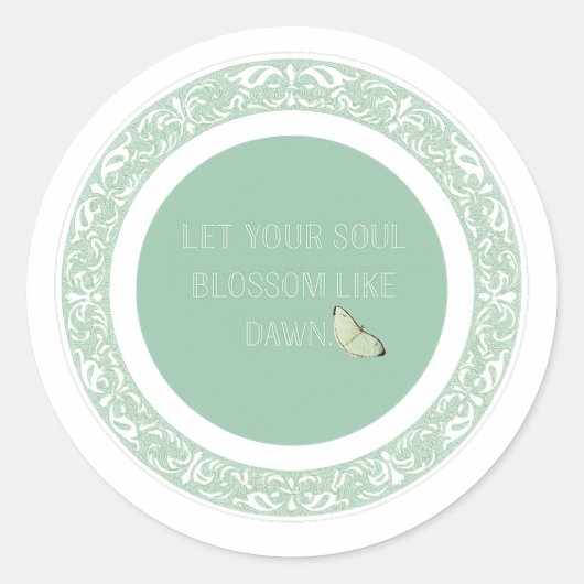 Esthetische inspirerende sticker met citaat (Voorkant)