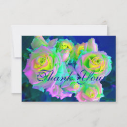 Esthetische iriserende parelachtige Rozen Bedankkaart