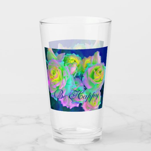 Esthetische iriserende parelachtige Rozen Wees bli Glas (Achterkant)