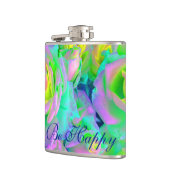 Esthetische iriserende parelachtige Rozen Wees bli Heupfles (Links)