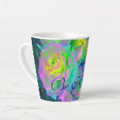 Esthetische iriserende parelachtige Rozen Wees bli Latte Mok (Linkerhoek)