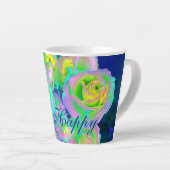 Esthetische iriserende parelachtige Rozen Wees bli Latte Mok (Rechterhoek)