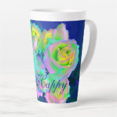 Esthetische iriserende parelachtige Rozen Wees bli Latte Mok (Rechterhoek)