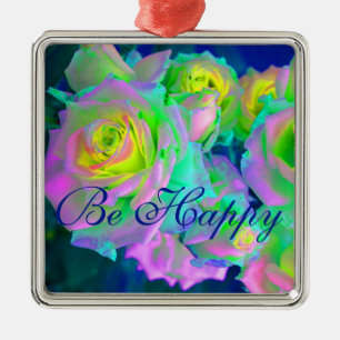Esthetische iriserende parelachtige Rozen Wees bli Metalen Ornament