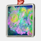 Esthetische iriserende parelachtige Rozen Wees bli Metalen Ornament (Links)