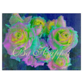 Esthetische iriserende parelachtige Rozen Wees bli Snijplank (Voorkant)