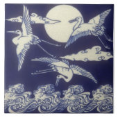 esthetische Japanse Antiek Repro Tile 3 kranen Tegeltje (Voorkant)