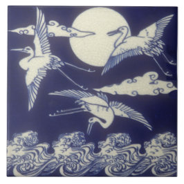 esthetische Japanse Antiek Repro Tile 3 kranen Tegeltje