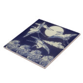 esthetische Japanse Antiek Repro Tile 3 kranen Tegeltje (Zijkant)