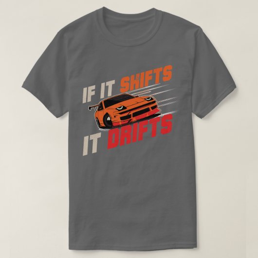 Esthetische Japanse Drift Racer als het verschuift T-shirt (Design voorkant)