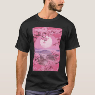 Esthetische Japanse stijl Sakura-kersenbloesem boo T-shirt