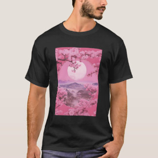Esthetische Japanse Stijl Sakura Kersenbloesemboom T-shirt