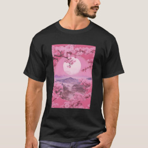 Esthetische Japanse Stijl Sakura Kersenbloesemboom T-shirt