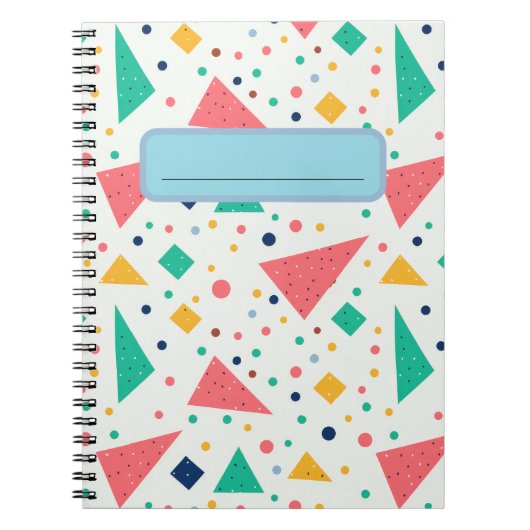 esthetische jaren 80 retro Memphis funky geometris Notitieboek (Voorkant)