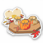 Esthetische kaarsen voor Herfsten Sticker (Voorkant)