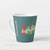 Esthetische Kaffeeklatsch Duitse Tradities Latte Mok (Linkerhoek)