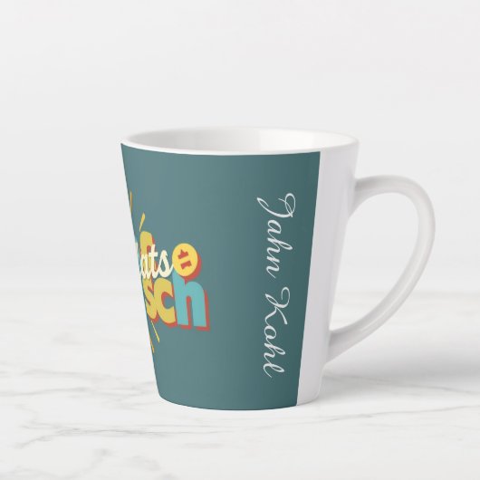 Esthetische Kaffeeklatsch Duitse Tradities Latte Mok (Rechts)