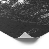 Esthetische kat abstracte fijne lijn moderne kunst poster (Hoek)