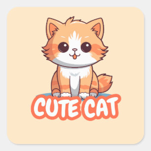 Esthetische kattenliefhebber sticker kat vader