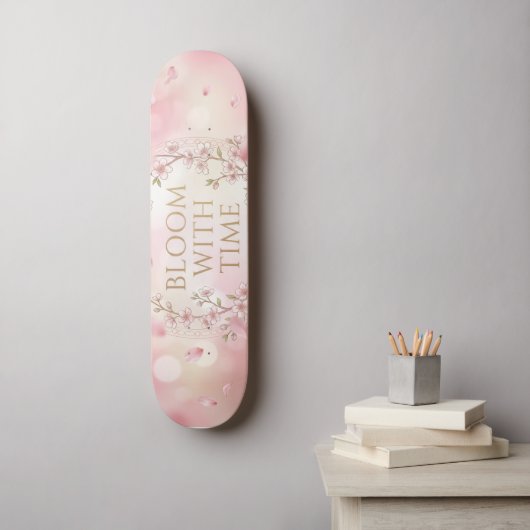 Esthetische Kersenbloesem Skateboard - (Muurkunst)