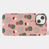 Esthetische Kerstmis Mistletoe Koffie iPhone Hoesje (Achterkant horizontaal)