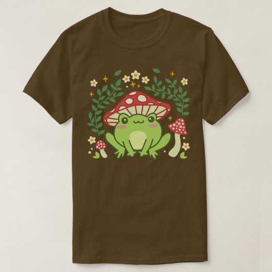 Esthetische kikkerpaddenstoel Pet Schattige  Kawai T-shirt (Design voorkant)