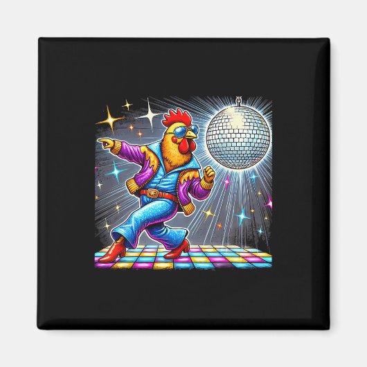 Esthetische kipdansdisco magneet (Voorkant)