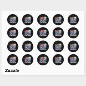 Esthetische kipdansdisco ronde sticker (Vel)