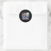 Esthetische kipdansdisco ronde sticker (Tas)