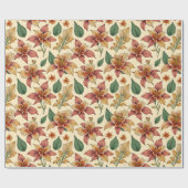  esthetische klassieke Oranje leliebloem Cadeaupapier (Vlak)