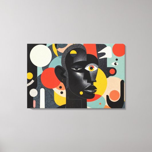 Esthetische Kleurrijke Abstracte Dadaïsme  Canvas Afdruk (Voorkant)