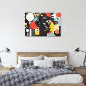 Esthetische Kleurrijke Abstracte Dadaïsme  Canvas Afdruk (Insitu (Slaapkamer))