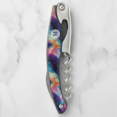 Esthetische kleurrijke agate glitter textuur monog kurkentrekker (Achterkant)