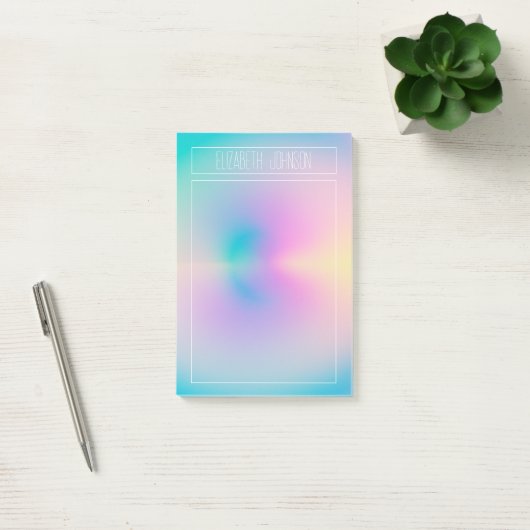 Esthetische Kleurrijke Positieve Aura Gradiënt Post-it® Notes (Kantoor)