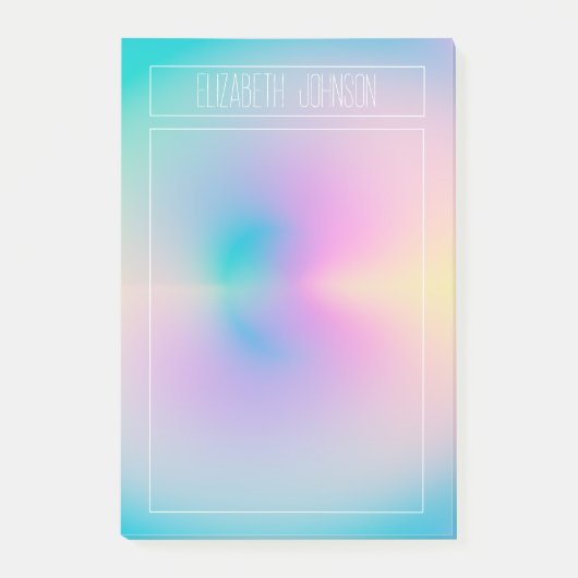 Esthetische Kleurrijke Positieve Aura Gradiënt Post-it® Notes (Voorkant)